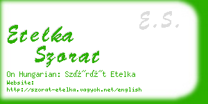 etelka szorat business card